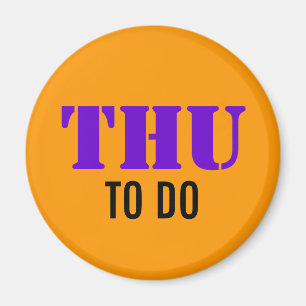 EXAMPLE: ONLY COLOR / orange + your text Magnet