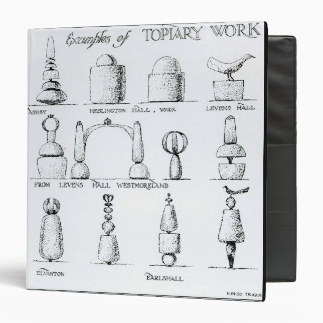 Examples of Topiary Work, 1902 (engraving) (b/w ph Binder (Front/Inside)