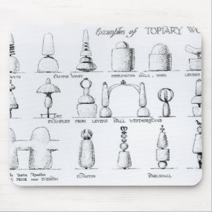 Examples of Topiary Work, 1902 (engraving) (b/w ph Mouse Pad