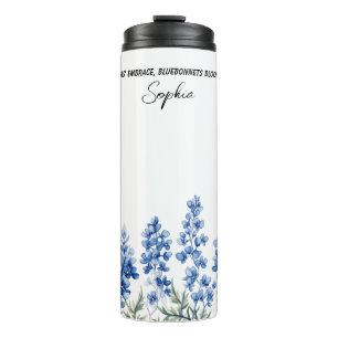 exas Bluebonnets with Verse Personalized  Thermal Tumbler