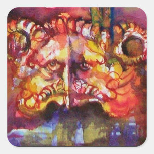 EXCALIBUR Arthurian Legends Watercolor Square Sticker