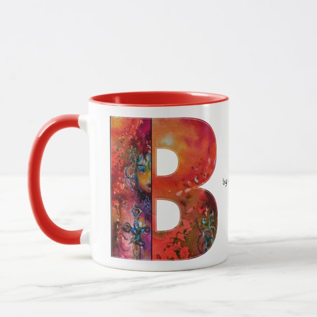 EXCALIBUR  B LETTER / FANTASY MONOGRAM MUG (Left)