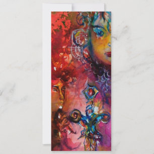 EXCALIBUR , bright red ,black Invitation