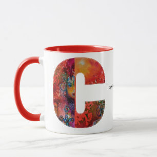 EXCALIBUR  C LETTER / FANTASY MONOGRAM MUG