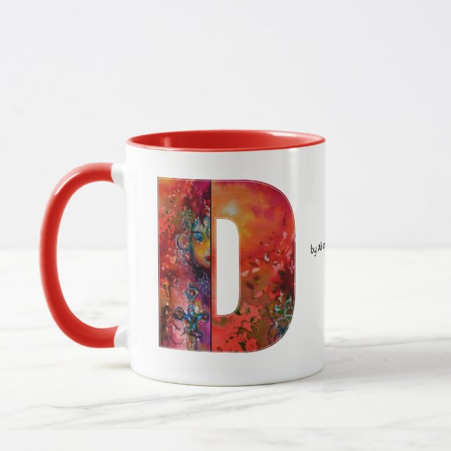EXCALIBUR  D LETTER / FANTASY MONOGRAM MUG (Left)