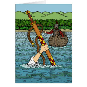 Excalibur et Arthur Greeting Card