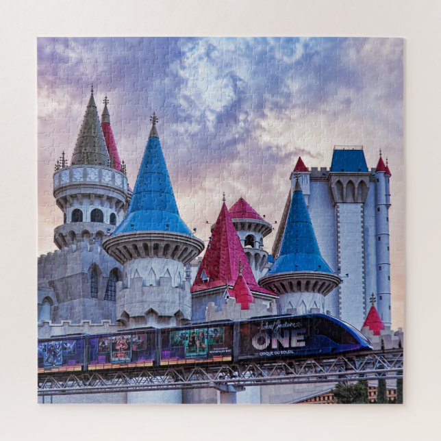 Excalibur hotel and Monorail, Las Vegas Puzzle (Vertical)