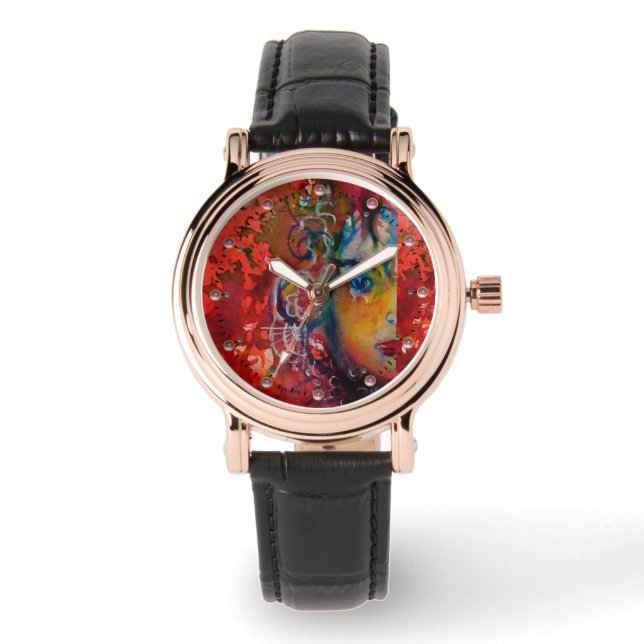 EXCALIBUR ,Lady Of Sword Red Fantasy Watch (Front)