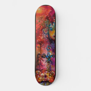 EXCALIBUR Magic Sword  Arthurian Legends Red Skateboard