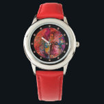 EXCALIBUR ,Magıc Sword Red Purple Blue Fantasy Watch<br><div class="desc">Colourful , whimsical , romantic, symbolist contemporary watercolor painting in bright red, black, fuchsia, purple, yellow, blue, white colours for a spiritual, mystic Celtic legend by Alessandro Lumini 1989 .This cool and artistic design is also a beautiful gift for special occasions , birthdays , weddings, Christmas, Holiday, Valentine's Day, Mardi...</div>