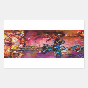 EXCALIBUR Magic Sword ,Red Yellow Fantasy Sticker