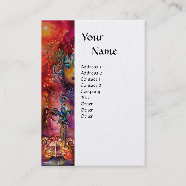 EXCALIBUR  MONOGRAM pearl paper Business Card (Front)