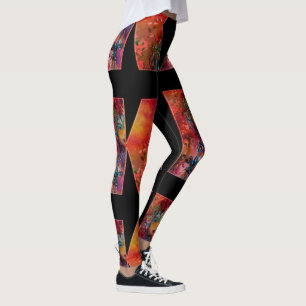 EXCALIBUR,QUEEN OF MAGIC SWORD Fantasy Monogram Leggings
