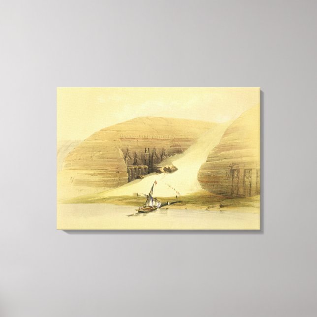 Excavated Temple of Abu Simbel, from "Egypt and Nu Canvas Print (Front)