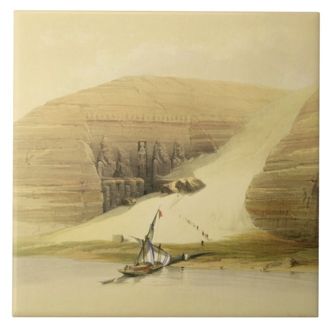 Excavated Temple of Abu Simbel, from "Egypt and Nu Tile (Front)