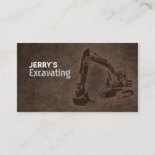 Excavating Business Cards
