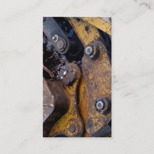 Excavating septic system construction remodeling business card (Front)