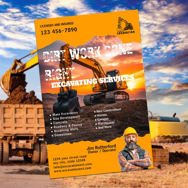 Excavation Services Business Flyer (Creator Uploaded)