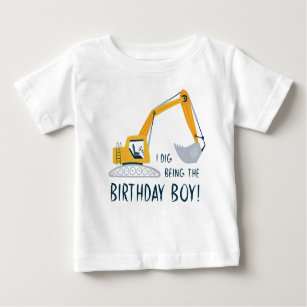 Excavator Birthday Baby T-Shirt