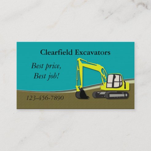 Excavating Business Cards & Profile Cards | Zazzle CA