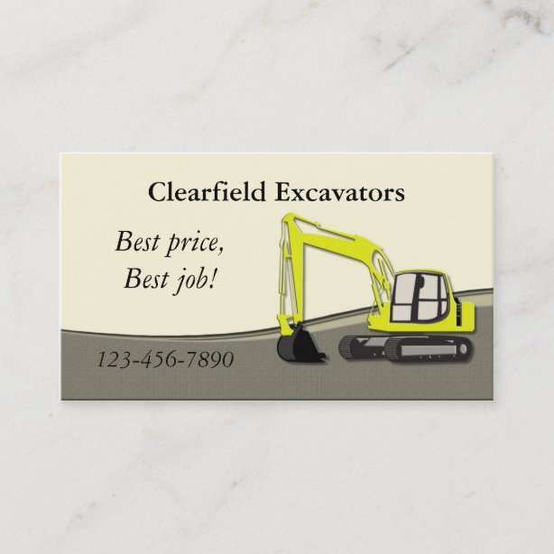 Heavy Equipment Business Cards & Profile Cards Zazzle CA