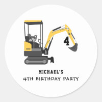 Excavator Construction Builder 5th Birthday
