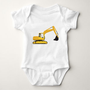 Excavator Construction Truck Baby Bodysuit