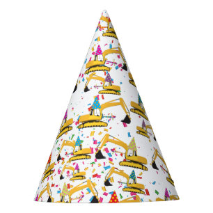 Excavator Construction Truck Birthday Party  Hat