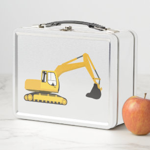 Excavator Construction Truck Metal Lunch Box