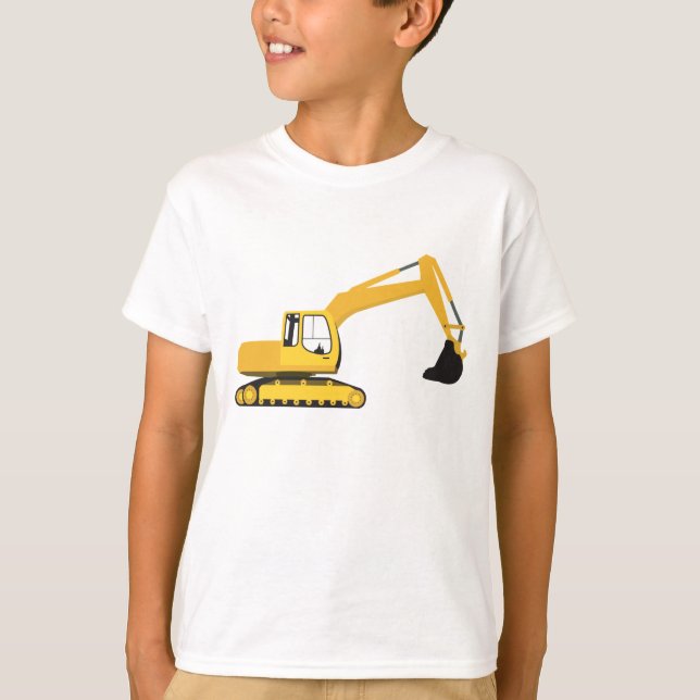 Excavator Construction Truck T-Shirt (Front)