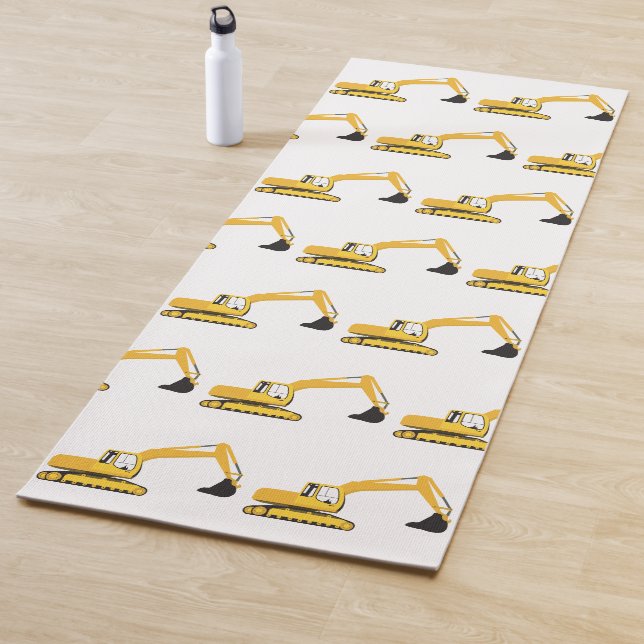 Excavator Construction Truck Yoga Mat (In Situ)