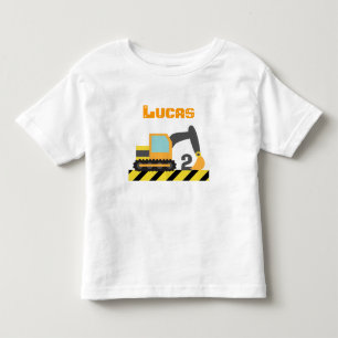 Excavator Construction Vehicle For 2 Years old Toddler T-shirt