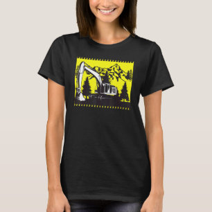 Excavator   Construction Worker Vehicle Digger T-Shirt