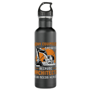 Excavator Heavy Equipment Operator Construction 710 Ml Water Bottle