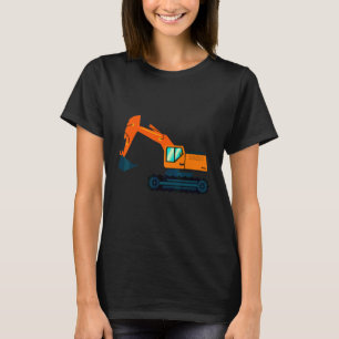 Excavator Heavy Machinery Truck Construction Kids  T-Shirt