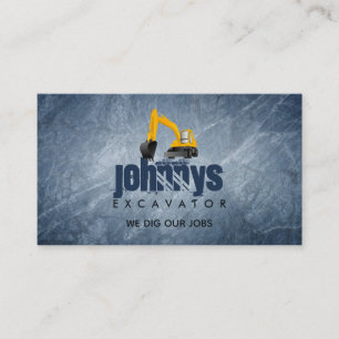 Excavator Logo Business Cards
