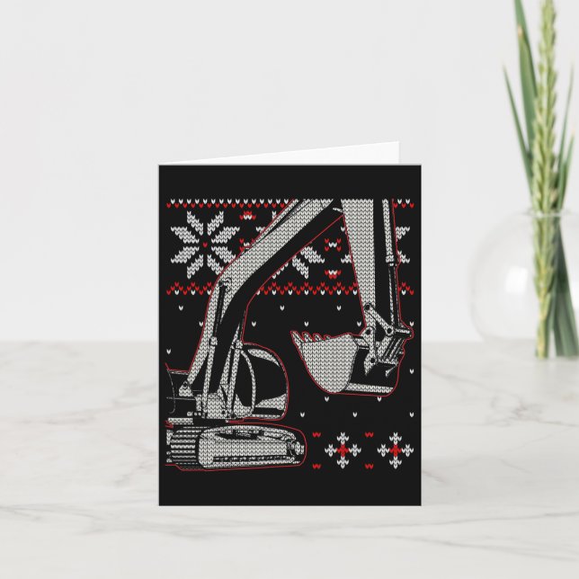 Excavator Operator Shirt  Card (Front)