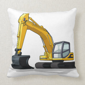 Excavator Throw Pillow