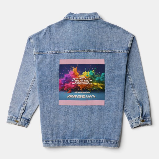 Exceeding the Dosage Denim Jacket (Back)