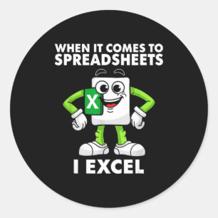 Excel Coworker Birthday Employee Farewell Goodbye  Classic Round Sticker