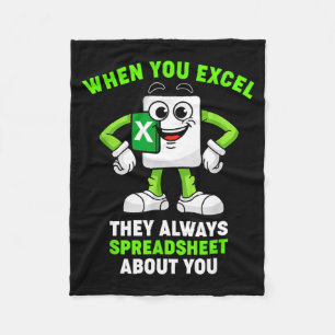 Excel Coworker Birthday Employee Farewell Goodbye  Fleece Blanket