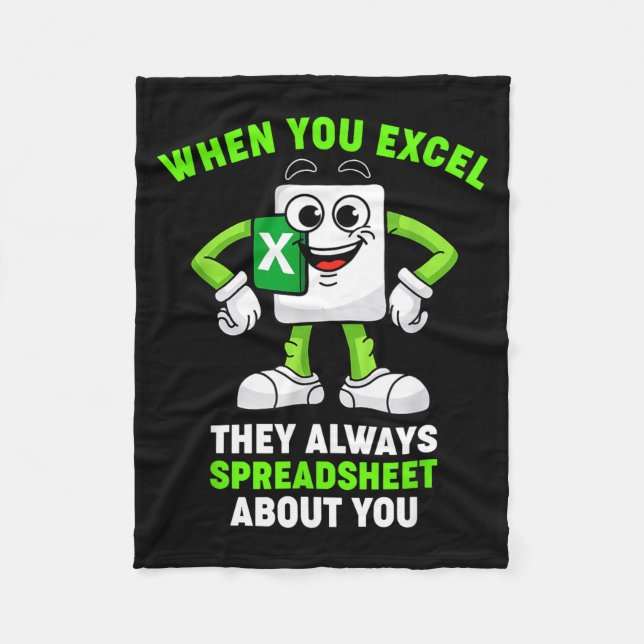 Excel Coworker Birthday Employee Farewell Goodbye  Fleece Blanket (Front)