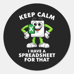 Excel Coworker Employee Farewell Goodbye Birthday  Classic Round Sticker