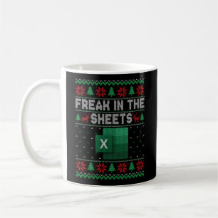 Excel Freak In The Sheets Spreadsheet Ugly Coffee Mug