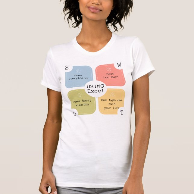 Excel Humor | For Excel Wizard | Funny Spreadsheet T-Shirt (Front)