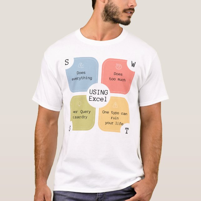 Excel Humor | For Excel Wizard | Funny Spreadsheet T-Shirt (Front)
