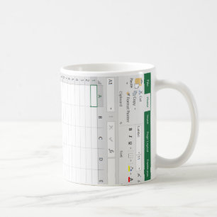 Excel Spreadsheet - Green Coffee Mug