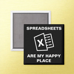 Excel Spreadsheets Accounting Office Humour Magnet