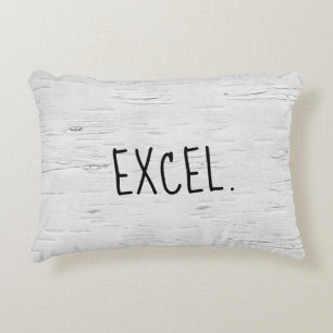 EXCEL Text On Birch Tree  Accent Pillow