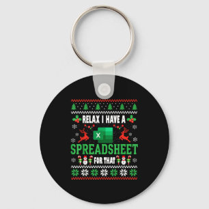 Excel Ugly Christmas Sweater I Have A Spreadsheet Keychain